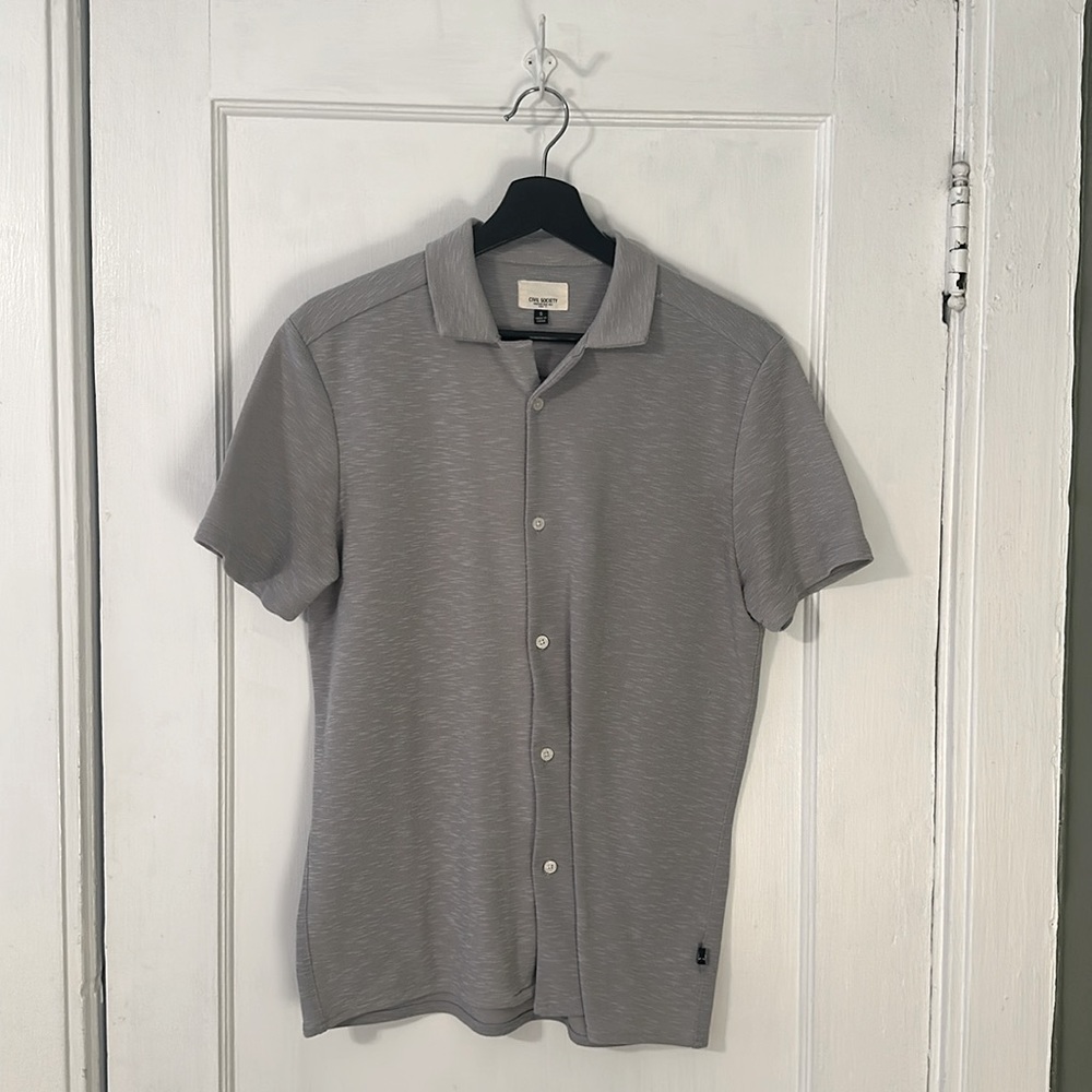 Civil Society Heathered Grey Resort Shirt - Size S